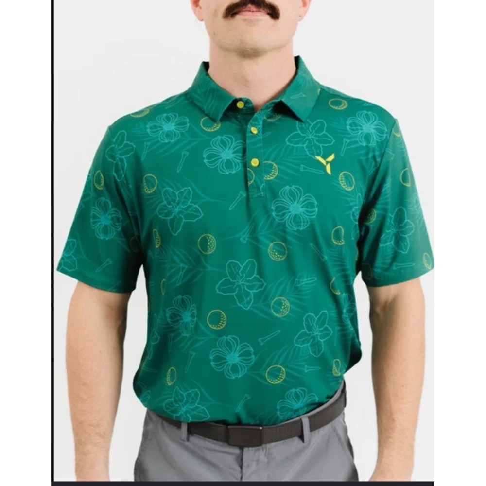 Yatta Golf Men's Master's Augusta Edition Performance Polo Shirt Size XL Wicking